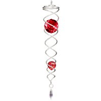 Spin Art, Crystal Tail, Silver/Red, CTSR0803, approx. 30cm