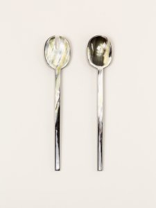 Stokbrood gemarmerd zwarte hoorn kleine saladeserver