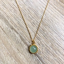 Margaux collana in pietra naturale argento dorato