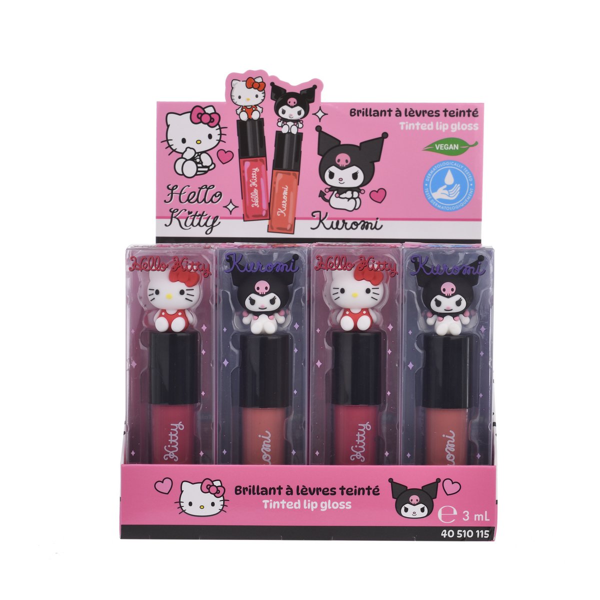 Gloss à Lèvres Teinté Hello Kitty & Kuromi – 3 ml