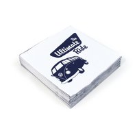 Volkswagen VW T1 Bus Printed Napkins - Ultimate Ride/White