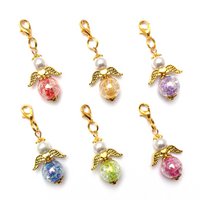 Guardian angel "Ina" keychain, 6-series set, gold-colored