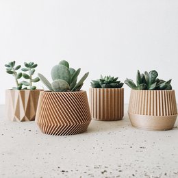 Sæt med 4 plantekasser – Oslo Origami Kobe Stockholm
