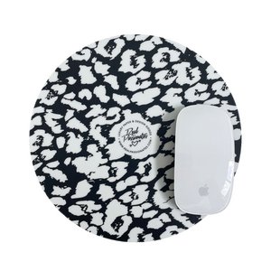 Mousepad, leopard, black