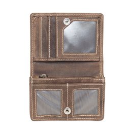 Cartera Mujer Mini Buffalo Leather - Cartera Mujer Extra Pequeña En 3 Colores Buffalo Leather