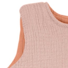 Dubleside BIO-Musselin-Schlafsack für Neugeborene, TOG 2, 12–24 Monate, Dunkelrot/Lachs