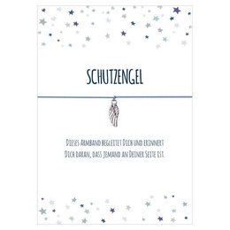 Charm bracelet with guardian angel design, available in black, pink, turquoise, rose, and light blue colors.