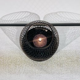 Black & Gold Grid Lantern
