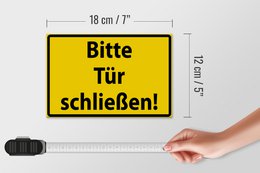 Tin sign warning sign 18x12cm Please close door decoration