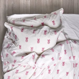 Pineapple Duvet Covers and Pillow Set Hot Pink