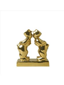 Kusspaar Mann-Mann Gold 8 cm