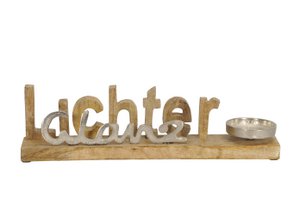 Kerzenhalter Schriftzug Lichterglanz
