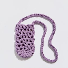 “Athena” håndlavet crossbody flaskeholder lavendel