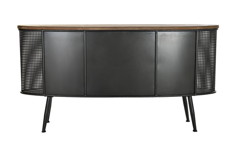 BUFFET FIR METAL 145,5X45X76 SORT FLASKESTOL MB200586