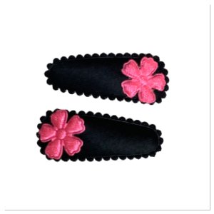 Haarspeldjes baby zwart flower