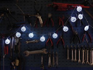 Volkswagen VW T1 Bus 3D Lichtslingers 3m, 20 x LED - VW Logo/Wit