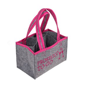 Prosecco to go felt bag for 6 bottles