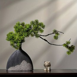  Minimalist ceramic vase, white black, textured finish, teardrop bulbous shape, modern Asian design, decorative home accent.