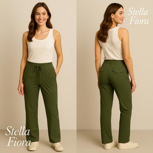 Stella Fiora - Travelbroek Ultrahoge Kwaliteit - Army - (6pc XS -XXL)