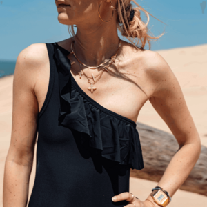 Black menstrual swimsuit An asymmetrical room - My Bambou