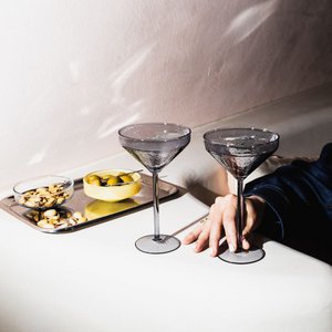 Cocktail glasses Claude, set of 2, grey