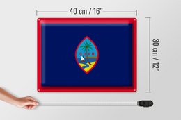 Tin Sign Flag of Guam 40x30cm Flag of Guam