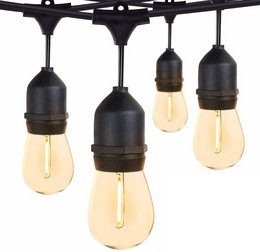 10 meter light cord with 10 pear-shaped LED lamps and 2 meter connection cable, suitable for string lights.