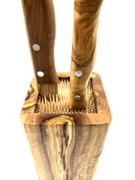 Messerblock DESIGN aus Olivenholz