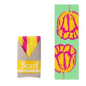Scarf , Tulip Pop Art line Green