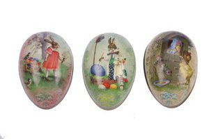Eierkarton Vintage, 3 ass. 15cm