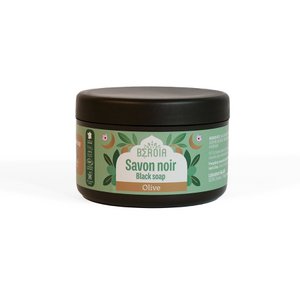 Unscented black soap with olive oil