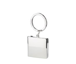 Silver-plated, tarnish-proof keychain for 2 photos, 3 x 3 cm, can be opened.