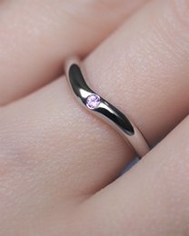 Pre-Set Hidden Inner Strength Ring Silver Polished
