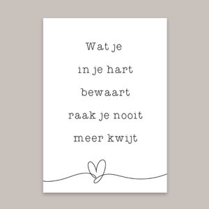 Living card "What you keep in your heart"