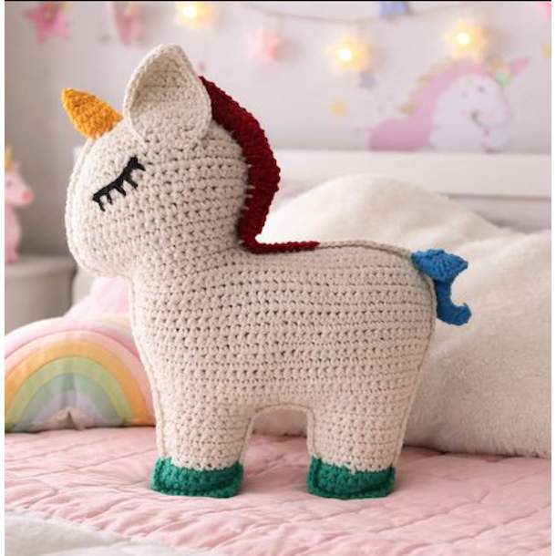 Luna-Leena Einhorn-Kuschelregenbogen – Bio-Baumwolle – 0+ – handgehäkelt in Nepal