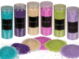 Dekosand, feinkörnig, 6 Farben sort.,