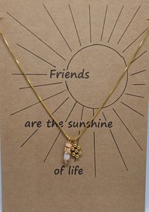 Necklace snake with charm and gemstone pendant