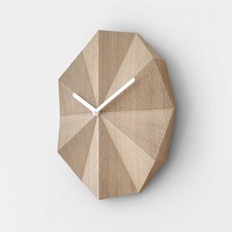Wooden Delta Clock in Oak