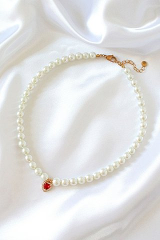 Lieverd | 24K Tsjechische parels hart choker