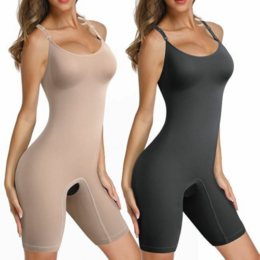 Sculpting Bodysuit Shapewear - Mid Thigh - Nude
