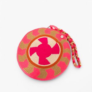 Geometrische ronde envelop | Scharlaken