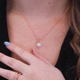 Perlmutt-Trio-Sets – Roségold und Kristall