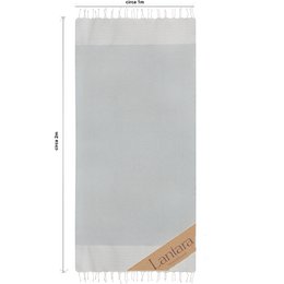 Hammam Towel Fouta Waffle Stripes - Light Gray - 100x200cm