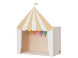 Circus shelf „the big top!” mustard-white