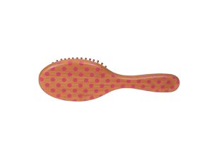 Bamboo hair brush pink dots 21 cm Isabelle Rose