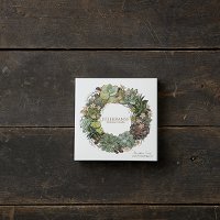Christmas wreaths- square cards- made in Europe