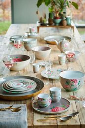 Plate Blushing Birds Khaki 17cm