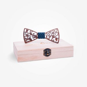 Children's Wooden Bow Tie - Flowery Coconut Tree