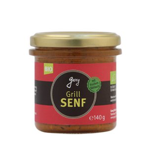 Grill mustard hearty with garlic and wild garlic organic