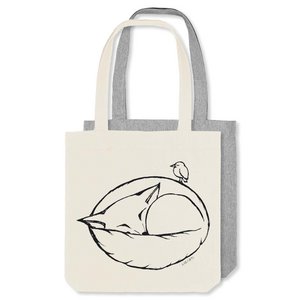 Burlap Bag - Sleeping Fox